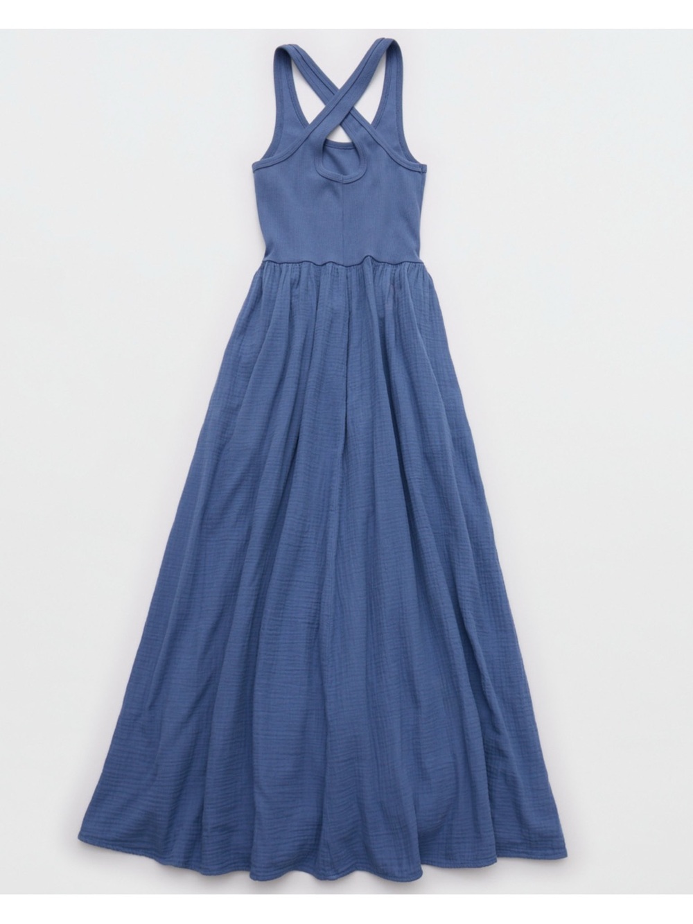 aerie Blue Sleeveless Scoop-Neck Midi Dress - Picture 5 of 7